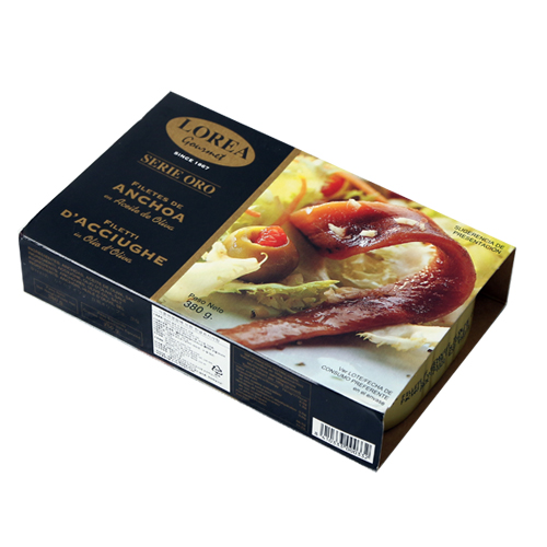 FLAT FILLETS OF ANCHOVIES IN OLIVE OIL(380G)