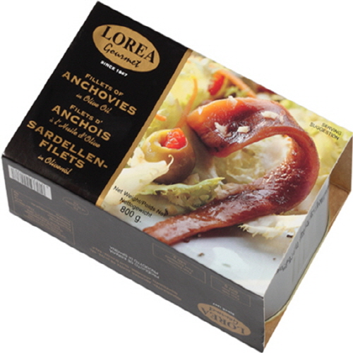 FLAT FILLETS OF ANCHOVIES IN OLIVE OIL(800G)